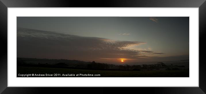 Sunrise from Helston Framed Mounted Print by Andrew Driver