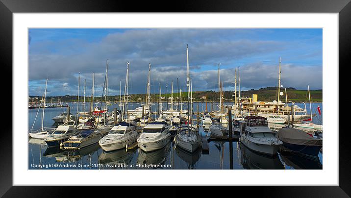 December in Falmouth Framed Mounted Print by Andrew Driver