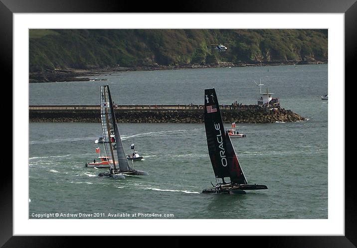 America's Cup 2011 Framed Mounted Print by Andrew Driver