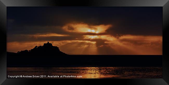 St Michaels Mount Framed Print by Andrew Driver