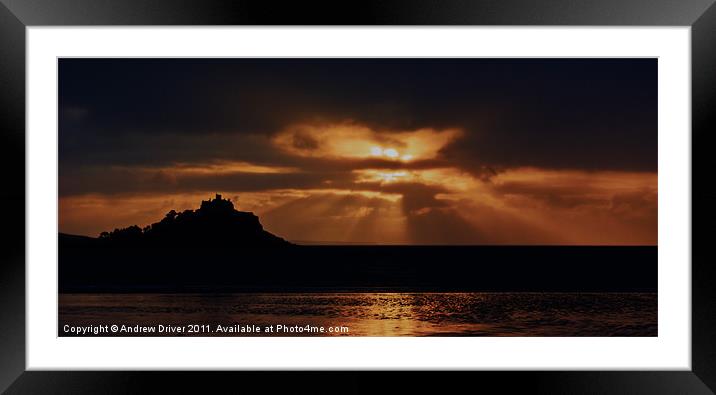 St Michaels Mount Framed Mounted Print by Andrew Driver