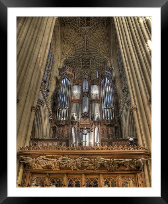 Angels and Organ Framed Mounted Print by Andrew Driver