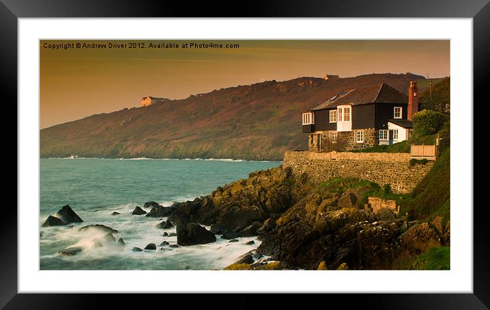 Sunrise Cove Framed Mounted Print by Andrew Driver