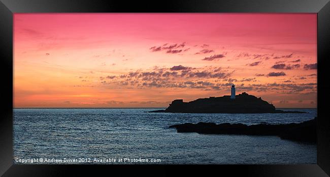 Pink Sky Framed Print by Andrew Driver
