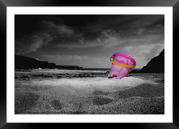 Lost at the beach Framed Mounted Print by Andrew Driver