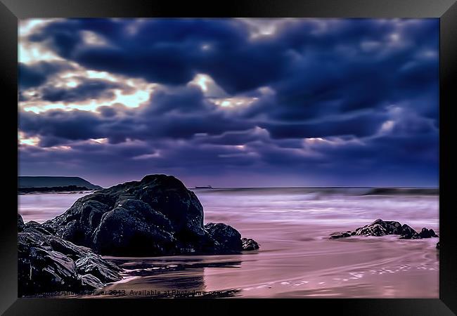 Wet Rocks Framed Print by Andrew Driver