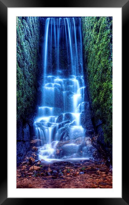 Waterfall Framed Mounted Print by Andrew Driver