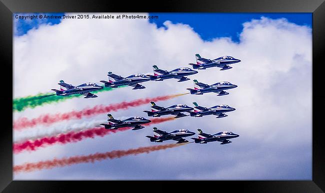 Aerobatic's italian style Framed Print by Andrew Driver