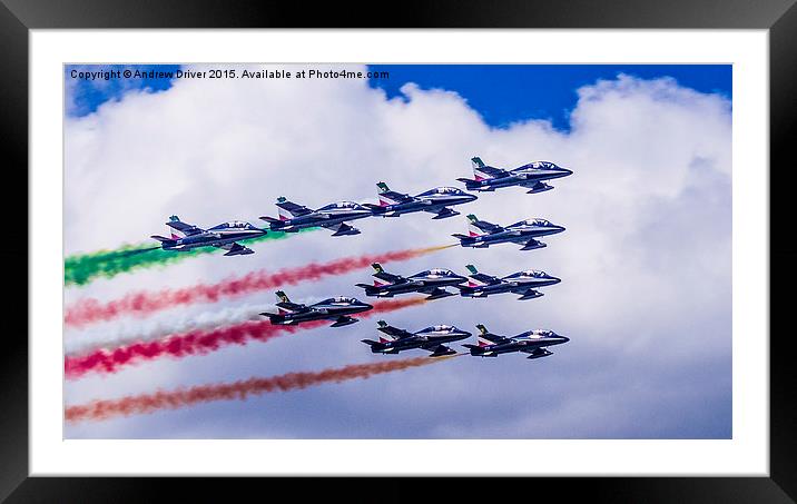 Aerobatic's italian style Framed Mounted Print by Andrew Driver