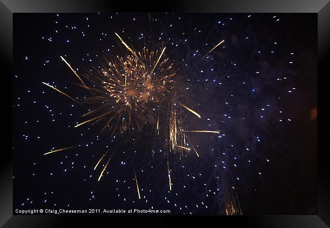 Fireworks Framed Print by Craig Cheeseman