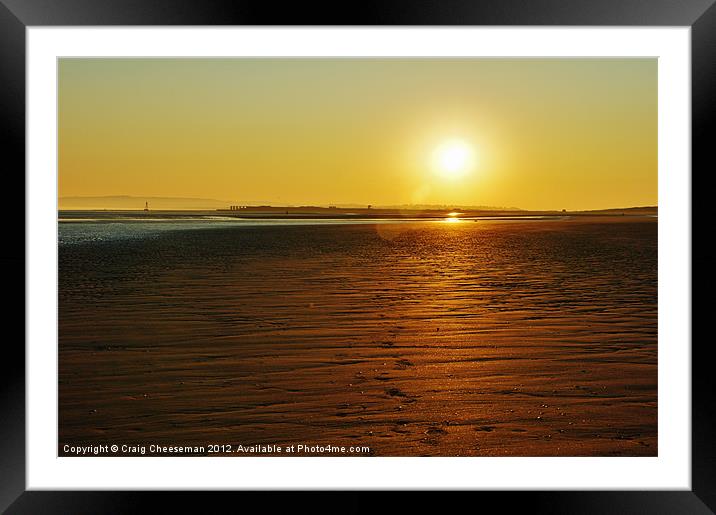 Sunset Framed Mounted Print by Craig Cheeseman