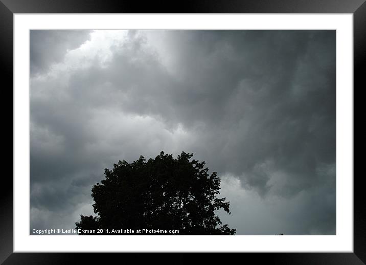 Stormy Sky Framed Mounted Print by Leslie Erkman