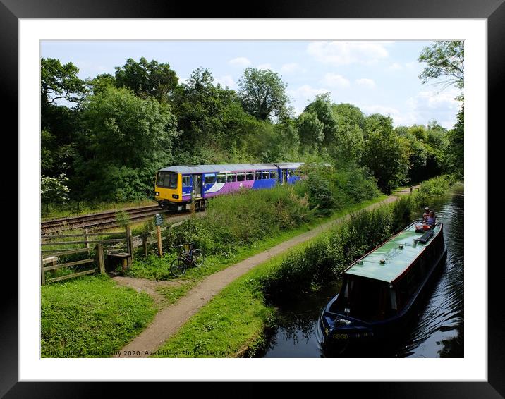 Rail and Canal Framed Mounted Print by Alan Kirkby