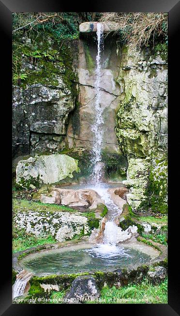 Waterfall Framed Print by James Mills