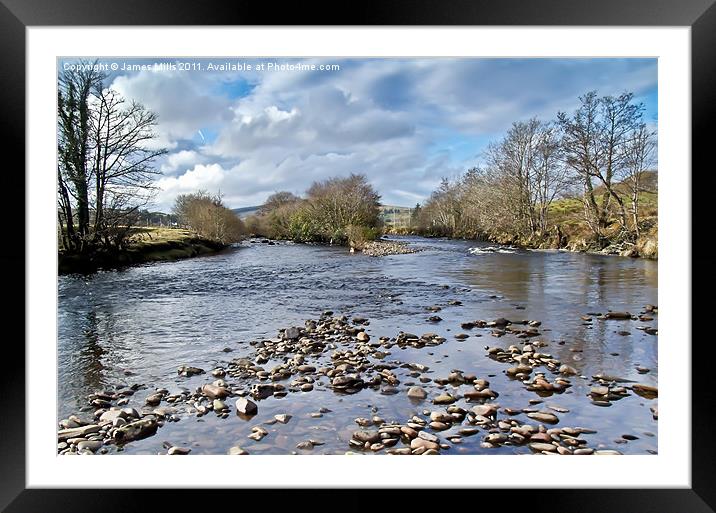 River Finn at Ballybofey, Donegal, Ireland Framed Mounted Print by James Mills