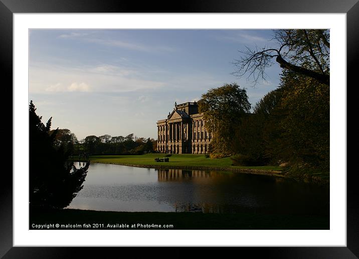Lyme House Framed Mounted Print by malcolm fish