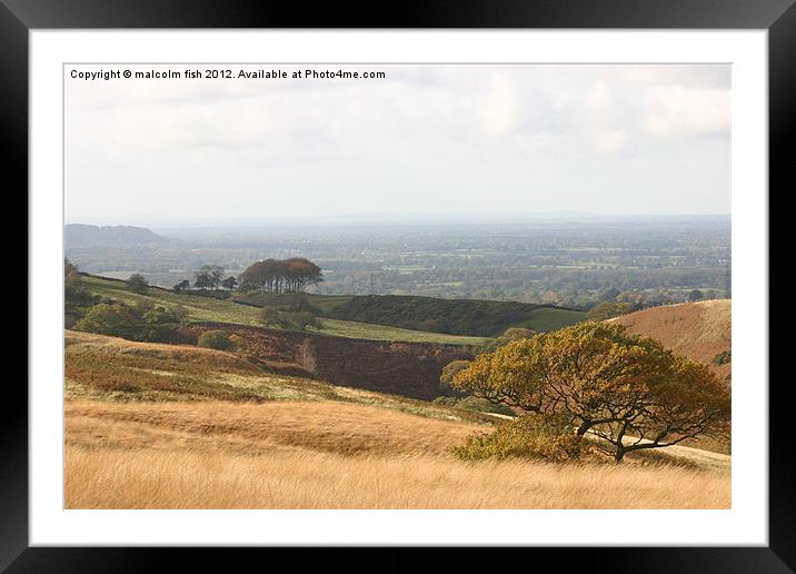 Veiw from Lyme Park Framed Mounted Print by malcolm fish