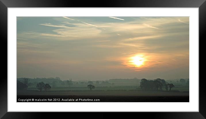 MISTY MORNING Framed Mounted Print by malcolm fish