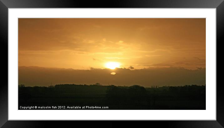 SUNRISE OVER HIGH LEGH 3 Framed Mounted Print by malcolm fish