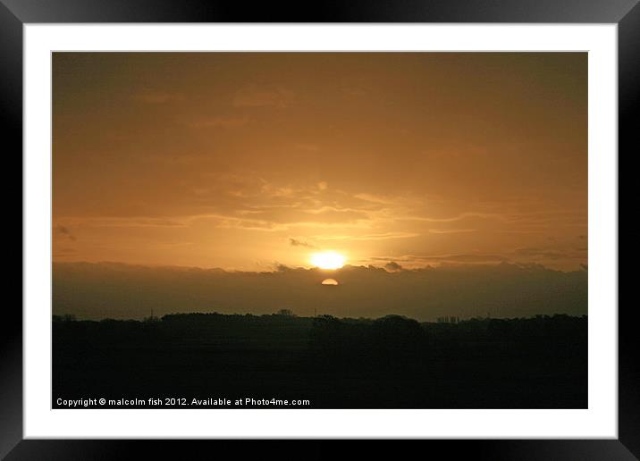 Sunrise over High Legh 4 Framed Mounted Print by malcolm fish