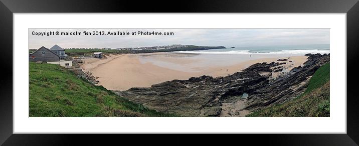 Fistral Beach Newquay Framed Mounted Print by malcolm fish