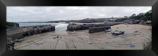 Newquay Harbour. Framed Print by malcolm fish