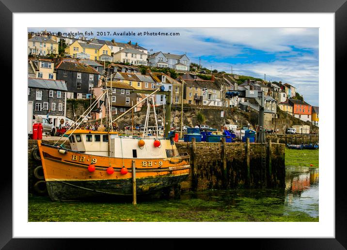 WAITING FOR THE TIDE Framed Mounted Print by malcolm fish