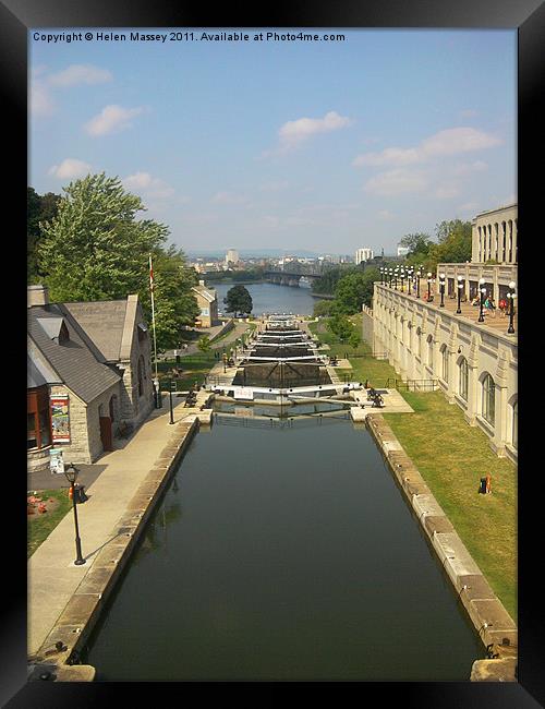 Ottawa Locks Framed Print by Helen Massey