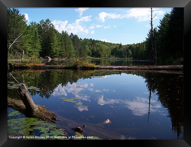 Beaver Pond in Algonquin Park, Canada Framed Print by Helen Massey