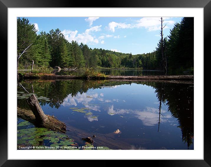 Beaver Pond in Algonquin Park, Canada Framed Mounted Print by Helen Massey