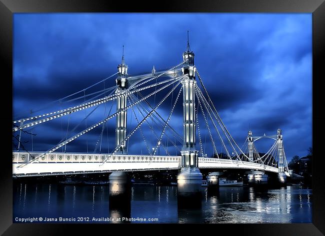 Albert bridge, London Framed Print by Jasna Buncic