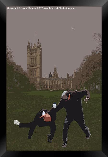 London Matrix, Martial arts Smith Framed Print by Jasna Buncic