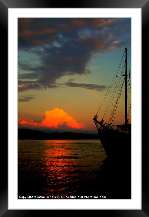 Lets sail away Framed Mounted Print by Jasna Buncic