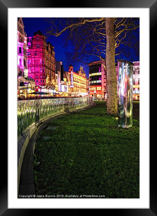 Bright lights of London Framed Mounted Print by Jasna Buncic