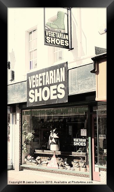 Vegetarian Shoes Framed Print by Jasna Buncic