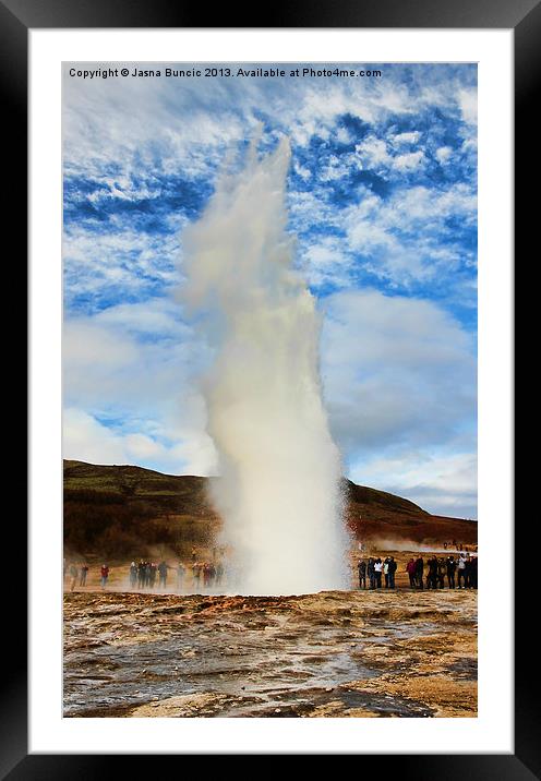 Geyser Erupted Framed Mounted Print by Jasna Buncic