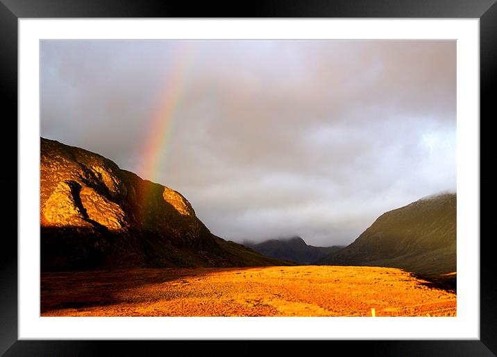 Ogwen Valley Morning Rainbow Framed Mounted Print by Richard Phelan