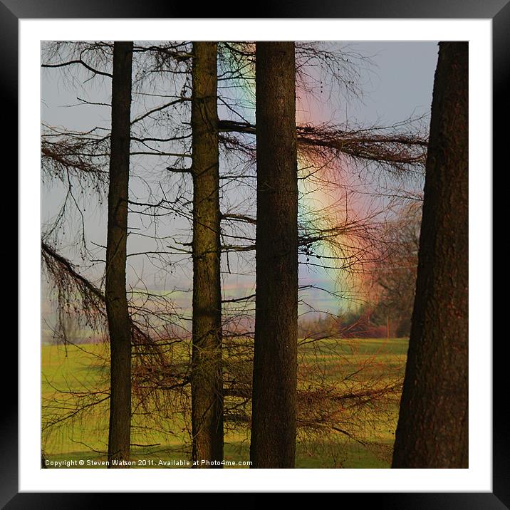 Refraction Framed Mounted Print by Steven Watson