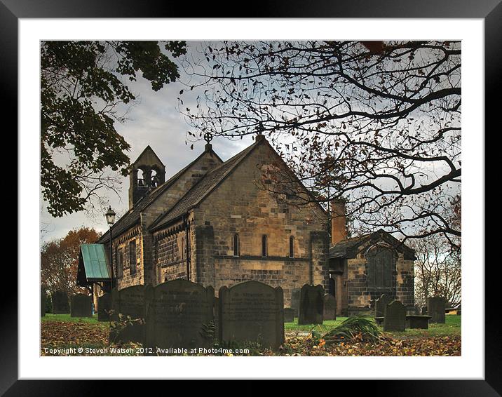 St. John the Baptist, Adel Framed Mounted Print by Steven Watson