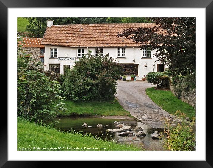 Lorna Doone Farm Framed Mounted Print by Steven Watson