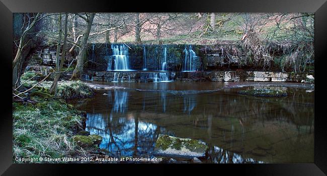 Nidd Falls Framed Print by Steven Watson