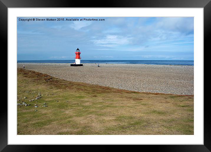 The Old Lighthouse at The Point of Ayre Framed Mounted Print by Steven Watson