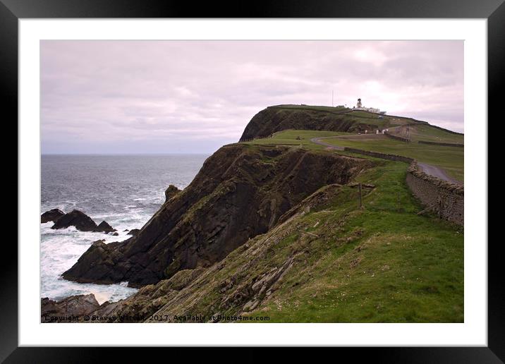 Sumburgh Head Framed Mounted Print by Steven Watson