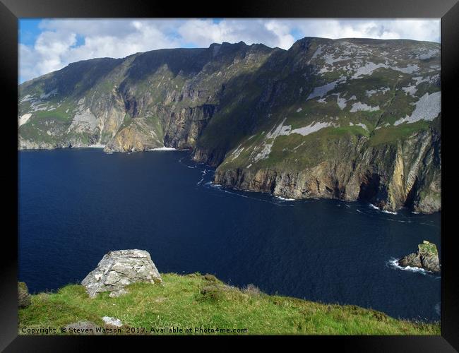 Slieve League II Framed Print by Steven Watson