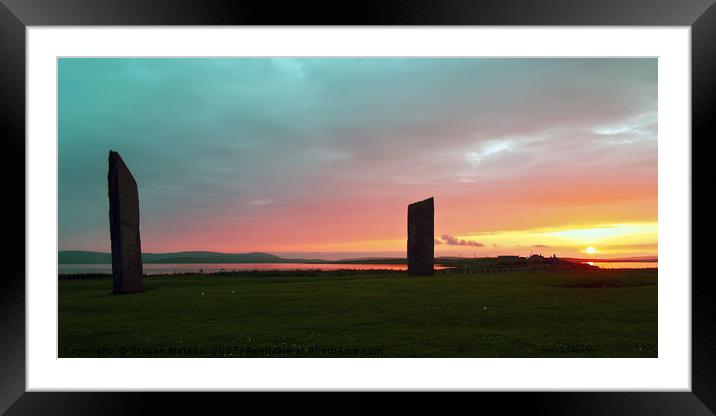 Midsummer Sunset Framed Mounted Print by Steven Watson