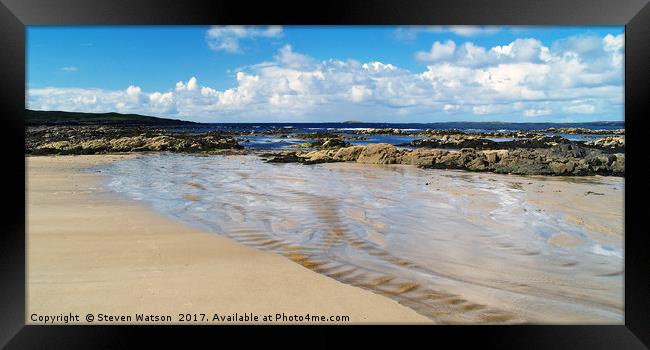 Malin Beg Strand Framed Print by Steven Watson