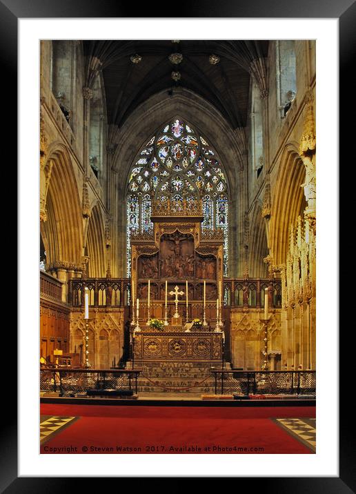 Selby High Altar Framed Mounted Print by Steven Watson