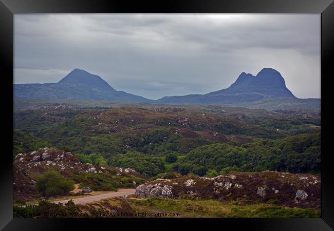 Canisp and Suilven Framed Print by Steven Watson