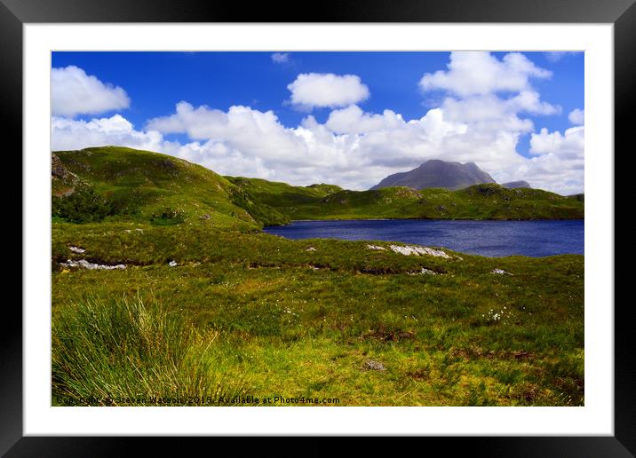 Loch Buine Moire and Col Mor Framed Mounted Print by Steven Watson