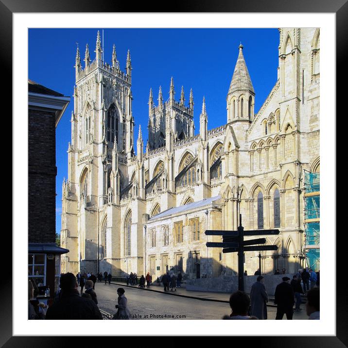 Minster Gates, York Framed Mounted Print by Steven Watson